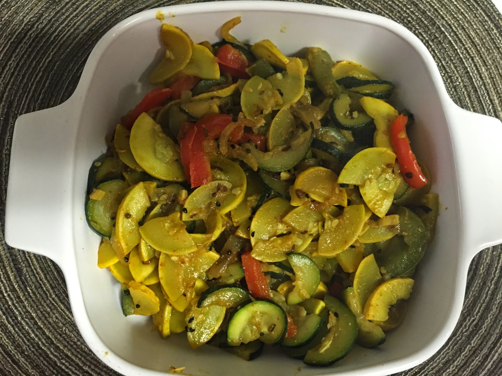 Queen of my kitchen Zucchini Squash Stir Fry with Indian Spices